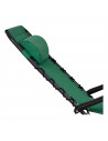 Tradineur - Silla / Tumbona plegable de acero, reclinable, reposacabezas acolchado, tejido resistente. Color verde. 90 x 66 x 10