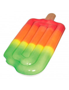Tradineur - Colchoneta para Nadar, Tumbona Hinchable con Forma de Helado, Flotador Inflable de Natación Material de Vinilo. 185