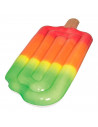 Tradineur - Colchoneta para Nadar, Tumbona Hinchable con Forma de Helado, Flotador Inflable de Natación Material de Vinilo. 185