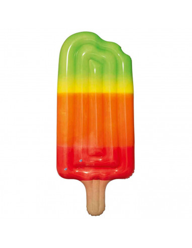 Tradineur - Colchoneta para Nadar, Tumbona Hinchable con Forma de Helado, Flotador Inflable de Natación Material de Vinilo. 185