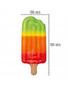 Tradineur - Colchoneta para Nadar, Tumbona Hinchable con Forma de Helado, Flotador Inflable de Natación Material de Vinilo. 185
