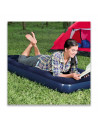 Tradineur - Colchón hinchable individual para camping, estructura tubular, agradable al tacto, aire libre. 185 x 76 x 22 cm