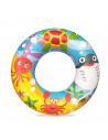 Tradineur - Piscina hinchable infantil de 2 aros, vinilo resistente, válvula de seguridad. Incluye: Piscina, pelota y flotador.