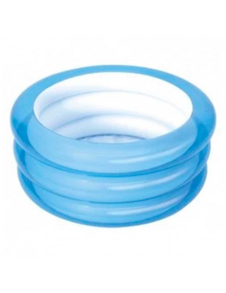 Tradineur - Piscina hinchable infantil, 3 aros, vinilo resistente, válvula de seguridad, 3 cámaras de aire. Color Surtido. 70 x
