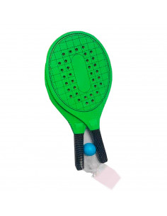 Tradineur - Set de 2 palas de playa con pelota, Para todas las edades. Color Surtido. 40 x 20 cm