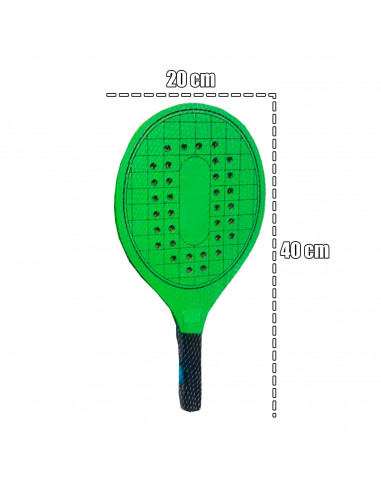 Tradineur - Set de 2 palas de playa con pelota, Para todas las edades. Color Surtido. 40 x 20 cm