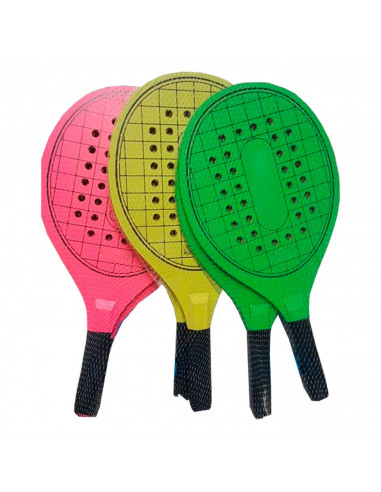 Tradineur - Set de 2 palas de playa con pelota, Para todas las edades. Color Surtido. 40 x 20 cm