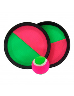 Tradineur - Juego de pelota de velcro, juguete para lanzar, juego de pelota Toss and Catch, actividades al aire libre, incluye 1