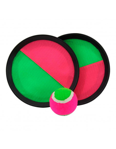 Tradineur - Juego de pelota de velcro, juguete para lanzar, juego de pelota Toss and Catch, actividades al aire libre, incluye 1