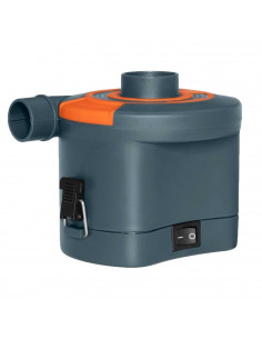 Tradineur - Hinchador Electrónico, Bomba inflado, inflador rápido con manguera flexible y 3 adaptadores de válvula.