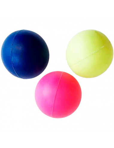 Tradineur - Set de 3 pelotas de playa, fabricadas en plástico PVC, diámetro 4 cm, colores aleatorios