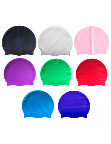 Tradineur - Gorro de baño. Fabricado en silicona, en bolsa, para natación, adecuado para mujeres y hombres adultos. Color Surtid