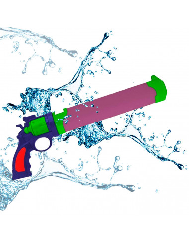 Tradineur - Pistola de agua con diseño de revolver, fabricado en FOAM y plástico, Para mayores de 3 años, Color Surtido. 14 x 42
