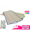 Tradineur - Esterilla de playa con asa, fibra vegetal, enrollable, reutilizable, ligera y resistente, picnic, acampada, camping,