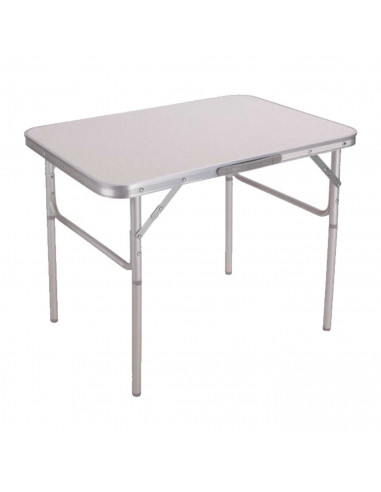 Tradineur - Mesa plegable de aluminio, sistema de fijación, incluye asa, tejido resistente. Color Surtido. 60 x 75 x 55 cm.