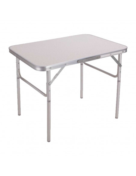 Tradineur - Mesa plegable de aluminio, sistema de fijación, incluye asa, tejido resistente. Color Surtido. 60 x 75 x 55 cm.