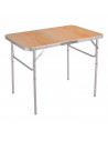 Tradineur - Mesa plegable de aluminio, sistema de fijación, incluye asa, tejido resistente. Color Surtido. 90 x 60 x 40 cm.