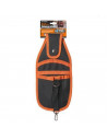 Bolsa porta herramientas para cinturón 26 x 16 cm color negro y naranja, bolsillo para llaves, martillo, profesionales de la con