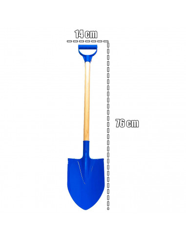 Tradineur - Pala de playa, Fabricado en madera y plástico, para jugar en la playa. Color surtido. 76 cm longitud.
