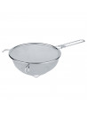 Tradineur - Colador con patas de acero inoxidable, malla fina, ganchos frontales, escurridor metálico, colar harina, pasta, apto