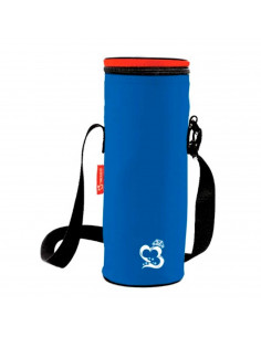 Tradineur - Porta Botellas Neon, fabricado en poliéster, Incluye asa ajustable. Color surtido. 33 x 10 cm (alto x diámetro) 