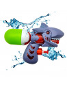Tradineur - Pistola de agua a presión - Fabricado en Plástico - Diseño tiburón - Incluye cámara de agua - 11 x 15 x 4,5 cm - Col