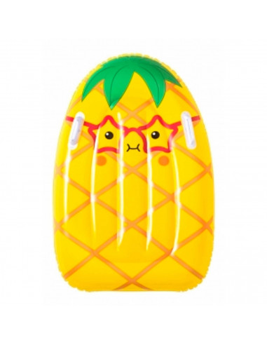 Tradineur - Colchoneta infantil hinchable con diseño de frutas, vinilo resistente, incluye parche de reparación, 84 x 76 cm