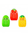 Tradineur - Colchoneta infantil hinchable con diseño de frutas, vinilo resistente, incluye parche de reparación, 84 x 76 cm