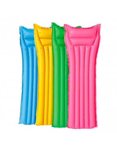 Tradineur - Colchoneta hinchable, 2 cámaras de aire, vinilo resistente, parche de reparaciones, 183 x 69 cm, color y modelo alea