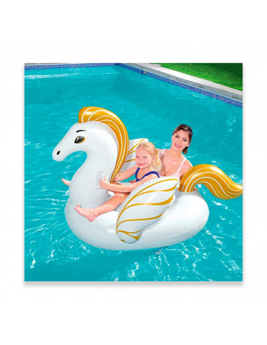 Tradineur - Pegaso hinchable, asas de alta resistencia,vinilo resistente, incluye parche de reparación, 159 x 109 cm