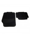 Juego 4 alfombras universales para coche, delanteras 73 x 43 cm, traseras 44 x 41,5 cm, alfombrillas de goma resistente, antides
