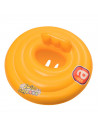 Tradineur - Flotador hinchable para bebes, 4 camaras de aire,vinilo resistente, incluye soporte para neonatos, 69 cm de diametro
