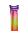 Tradineur - Colchoneta hinchable arcoiris, 2 cámaras de aire, vinilo resistent. Ideal para verano, disfruta de la piscina y play