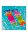 Tradineur - Colchoneta hinchable arcoiris, 2 cámaras de aire, vinilo resistent. Ideal para verano, disfruta de la piscina y play