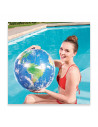 Tradineur - Pelota hinchable con diseño del planeta tierra para playa o piscina, válvula de seguridad, diámetro 61 cm.