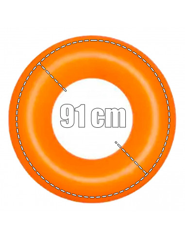 Tradineur - Flotador hinchable diseño neón, vinilo resistente, válvula de seguridad, para mayores de 10 años. Color surtido. 91