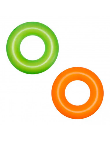 Tradineur - Flotador hinchable diseño neón, vinilo resistente, válvula de seguridad, para mayores de 10 años. Color surtido. 91