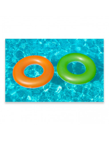 Tradineur - Flotador hinchable diseño neón, vinilo resistente, válvula de seguridad, para mayores de 10 años. Color surtido. 91
