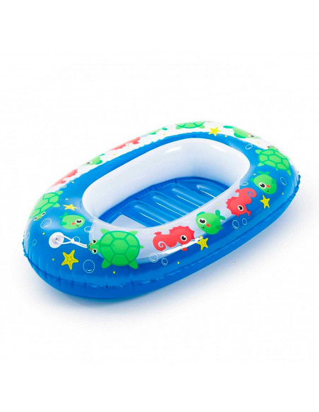 Tradineur - Barca hinchable infantil modelo surtido, vinilo resistente, válvula de seguridad, 102 x 69 cm.