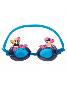 Tradineur - Gafas de natación junior, Protección UV, ligeras y versátiles, Fabricadas en PVC, totalmente ajustable. Color Surtid