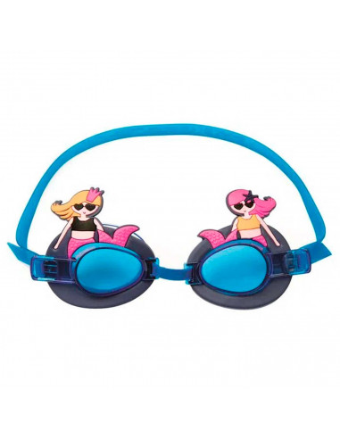 Tradineur - Gafas de natación junior, Protección UV, ligeras y versátiles, Fabricadas en PVC, totalmente ajustable. Color Surtid
