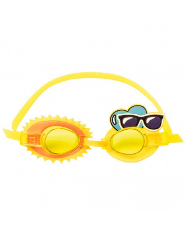 Tradineur - Gafas de natación junior, Protección UV, ligeras y versátiles, Fabricadas en PVC, totalmente ajustable. Color Surtid