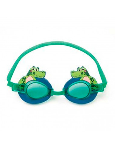 Tradineur - Gafas de natación junior, Protección UV, ligeras y versátiles, Fabricadas en PVC, totalmente ajustable. Color Surtid