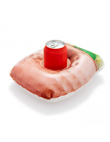 Tradineur - Posavasos hinchable coctel mula Moscú, fabricado PVC, ideal para piscina o spa. 28 x 23 cm 