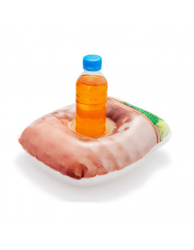 Tradineur - Posavasos hinchable coctel mula Moscú, fabricado PVC, ideal para piscina o spa. 28 x 23 cm 