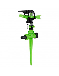 Tradineur - Aspersor giratorio de alcance con punta para clavar - Herramienta de regado para jardín - Accesorio para mantenimien