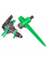 Tradineur - Aspersor giratorio de alcance con punta para clavar - Herramienta de regado para jardín - Accesorio para mantenimien
