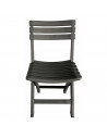 Tradineur - Silla plegable, fabricado en resistente plástico, ligero y cómodo. Color negro. 78 x 41 x 44 cm