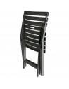 Tradineur - Silla plegable, fabricado en resistente plástico, ligero y cómodo. Color negro. 78 x 41 x 44 cm