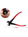 Tenaza rusa de metal con refuerzo de goma en el mango de 17,5 x 6,8 cm. Alicate ruso para labores de bricolaje. Herramienta de m
